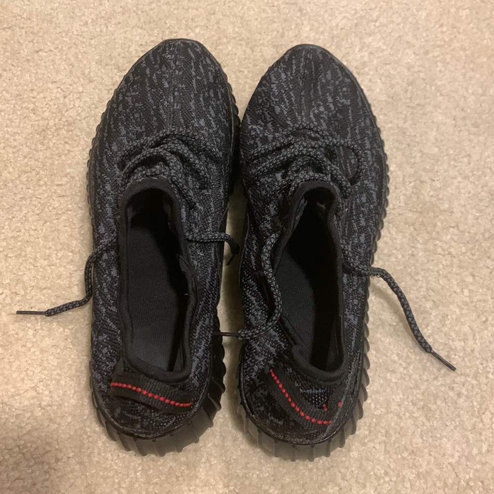 Boost brand black sneakers.
